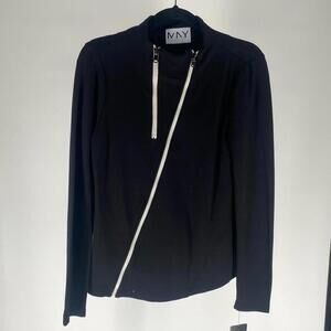 Stylish Andrew Marc Black Zip-Up Jacket - Size S